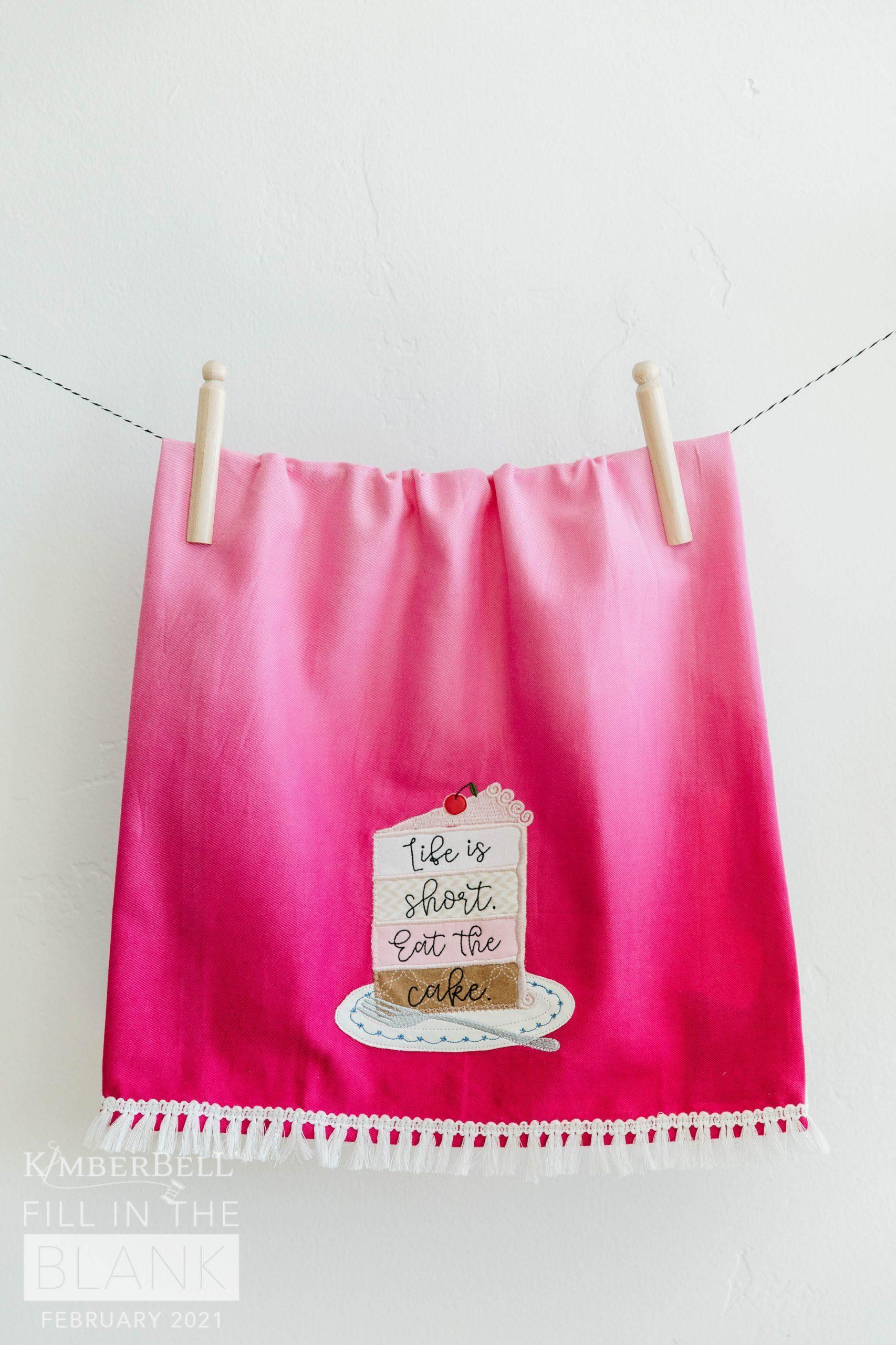 Kimberbell Fill in The Blank - February: Ombre Tea Towel Set - Kawartha Quilting and Sewing LTD.
