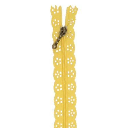 Lace Zipper - Canary - 14" - Kimberbell - Kawartha Quilting and Sewing LTD.