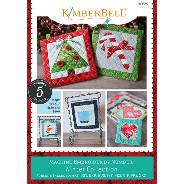 Machine Embroider by Number - Winter Collection - Machine Embroidery CD - Kimberbell - Kawartha Quilting and Sewing LTD.