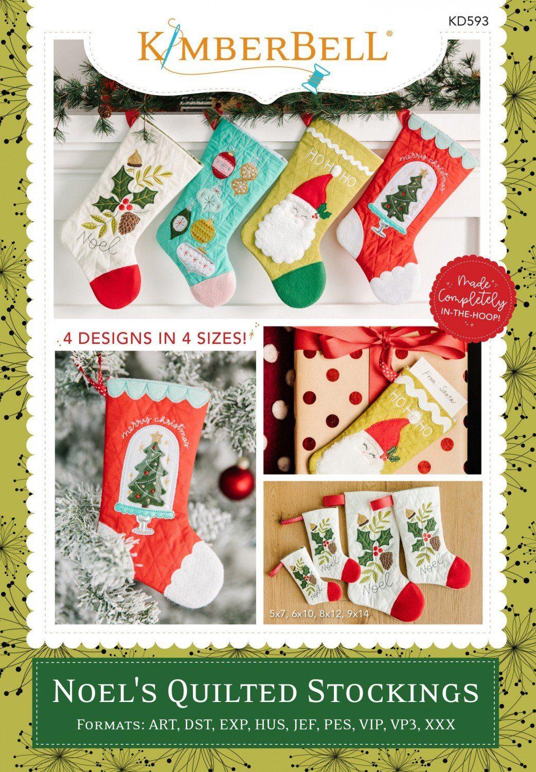 Noel's Quilted Stockings - Machine Embroidery CD - Kimberbell - Kawartha Quilting and Sewing LTD.