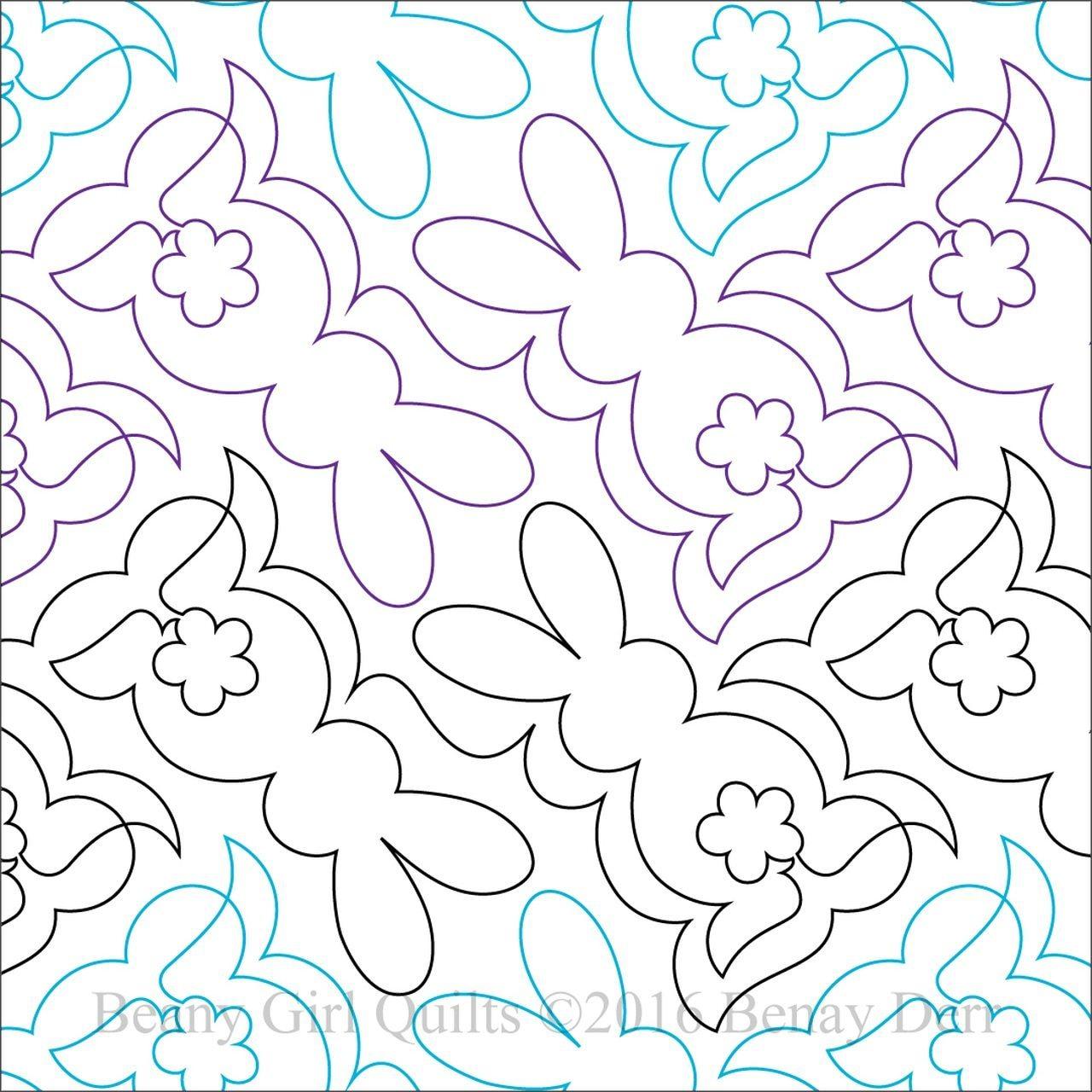 Bunny Hop - Paper Pantograph - Kawartha Quilting and Sewing LTD.