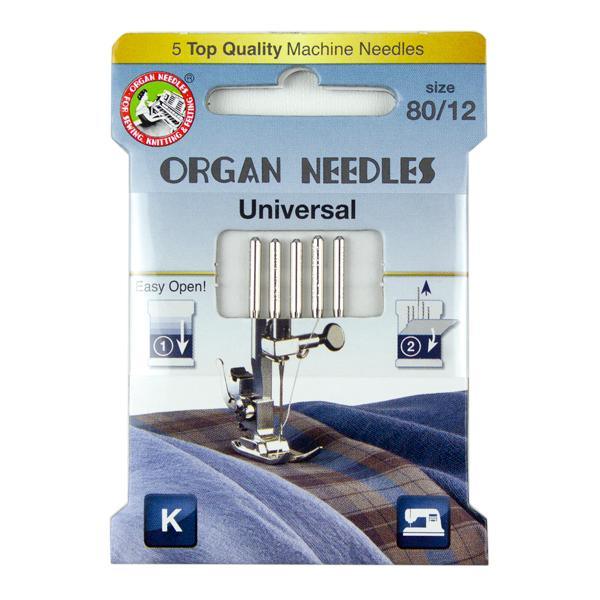 Organ Needle Universal Size 80, 5 Needle Eco Pack - Kawartha Quilting and Sewing LTD.