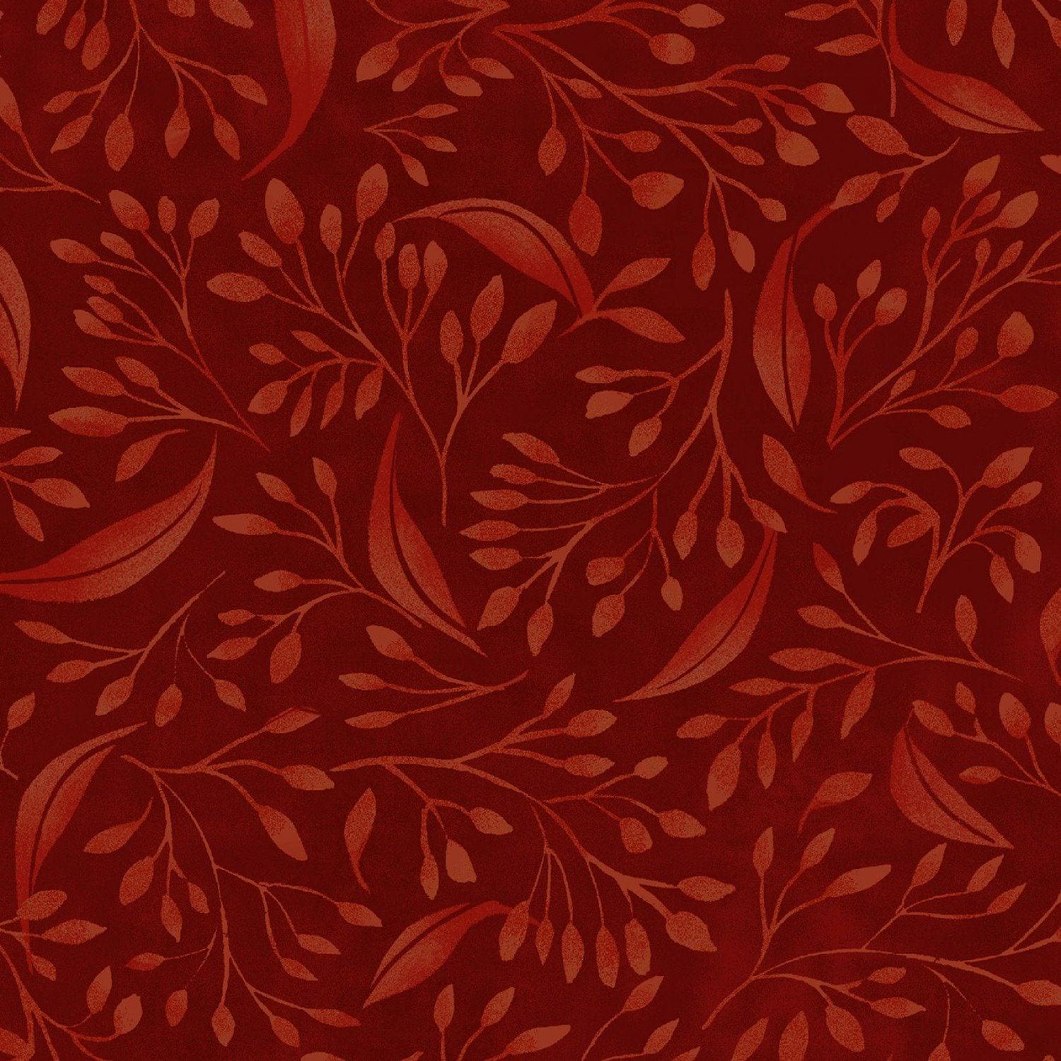 Flourish - Dark Red - 108" Wide - P & B Textiles - Kawartha Quilting and Sewing LTD.